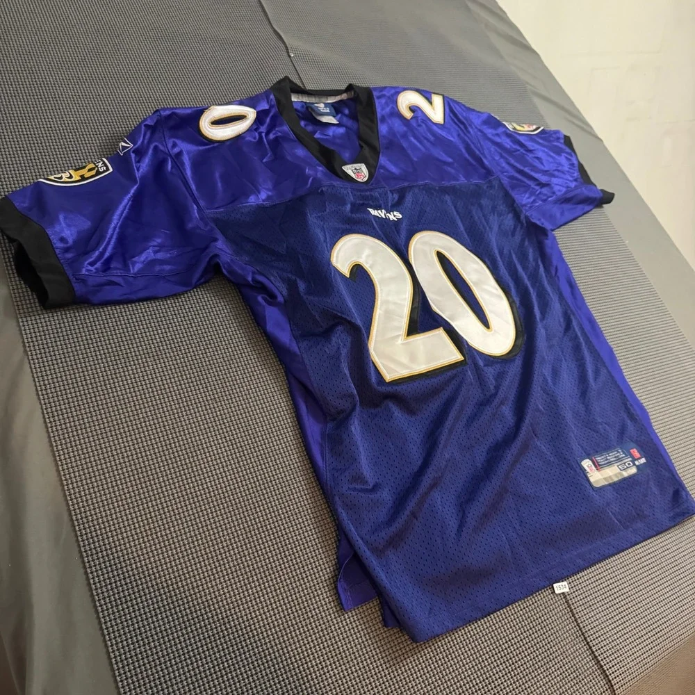 Reebok NFL Baltimore Ravens Ed Reed 20 Authentic Onfield Jersey Purple Size 50